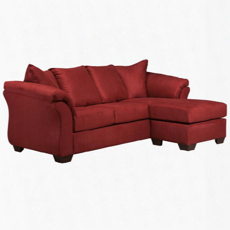 Fsd-1109sofch-red-gg Signature Design By Ashley Darcy Sofa Chaise In Red