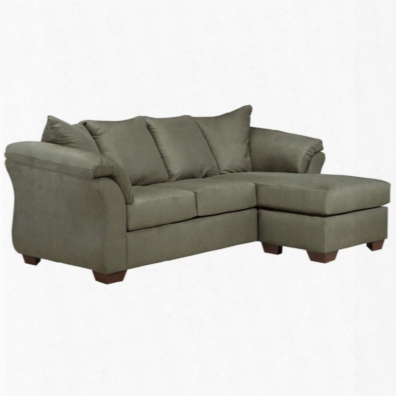 Fsd-1109sofch-sag-gg Signature Design By Ashley Darcy Sofa Chaise In Sage