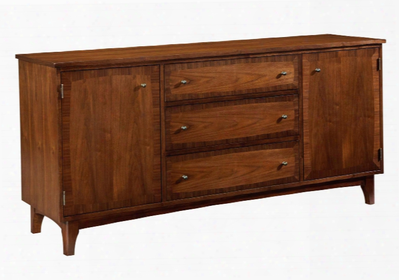 Mardella 4277-232 68" Wide 2-door Dresser With 3 Center Drawers Jewelry Tray Cedar Lined Bottom Drawer And Adjustable Shelves In Cognac