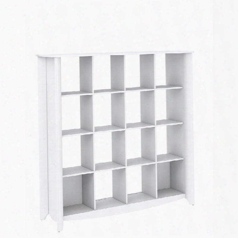 My1610-303 Aero 16-cube Bookcase / Room Divider In Pure White