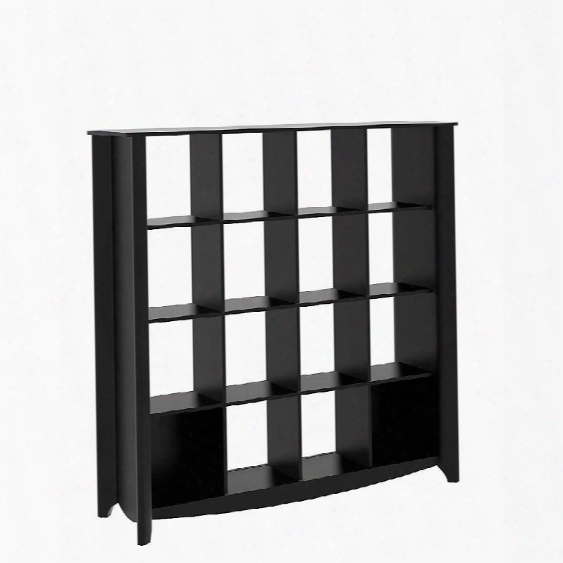 My16903-03 Aero 16-cube Bookcase / Room Divider In Classic Black