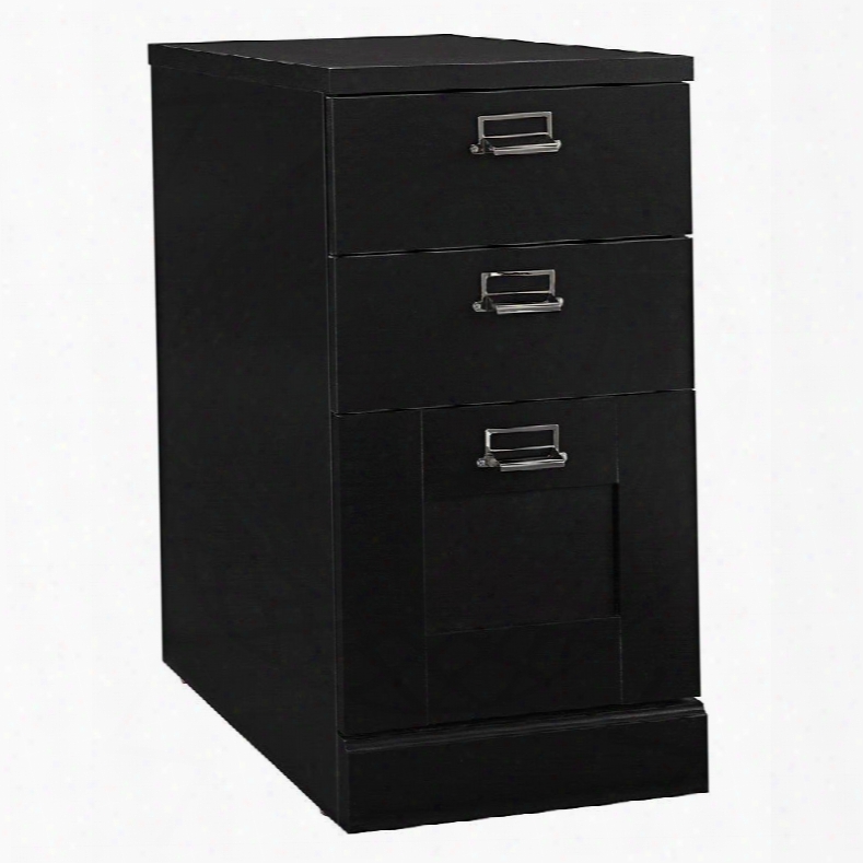 My62903-03 Stockport 3-drawer Pedestal Classic Black Holds Letter Legal And A4