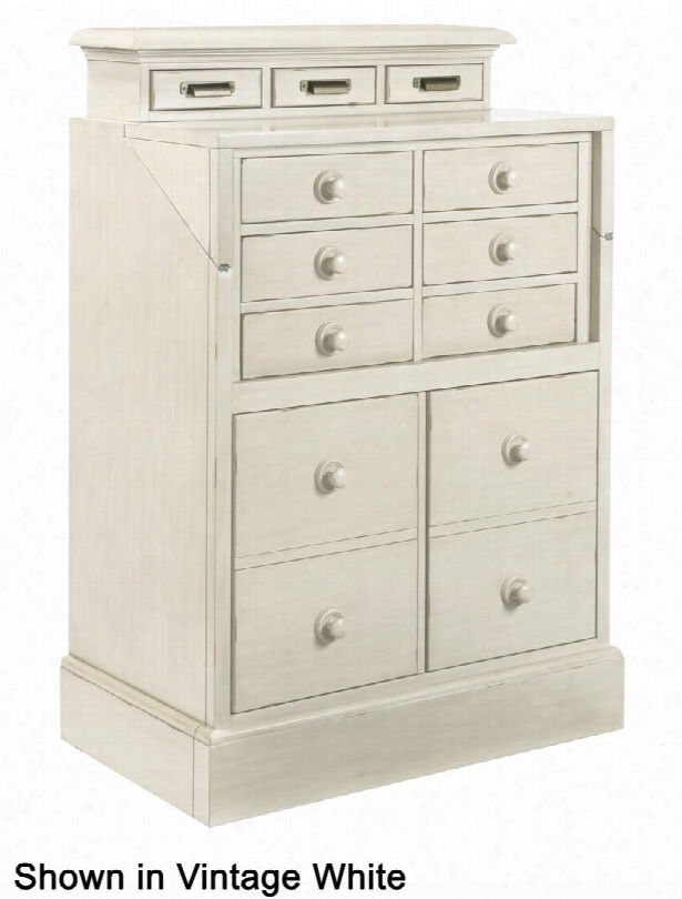 New Vintage 4809-241 34" Wide Task Chest With 9 Drawers 2 Doors 2 Adjustable Shelves And Flip-down Front Work Surface In Time Worn