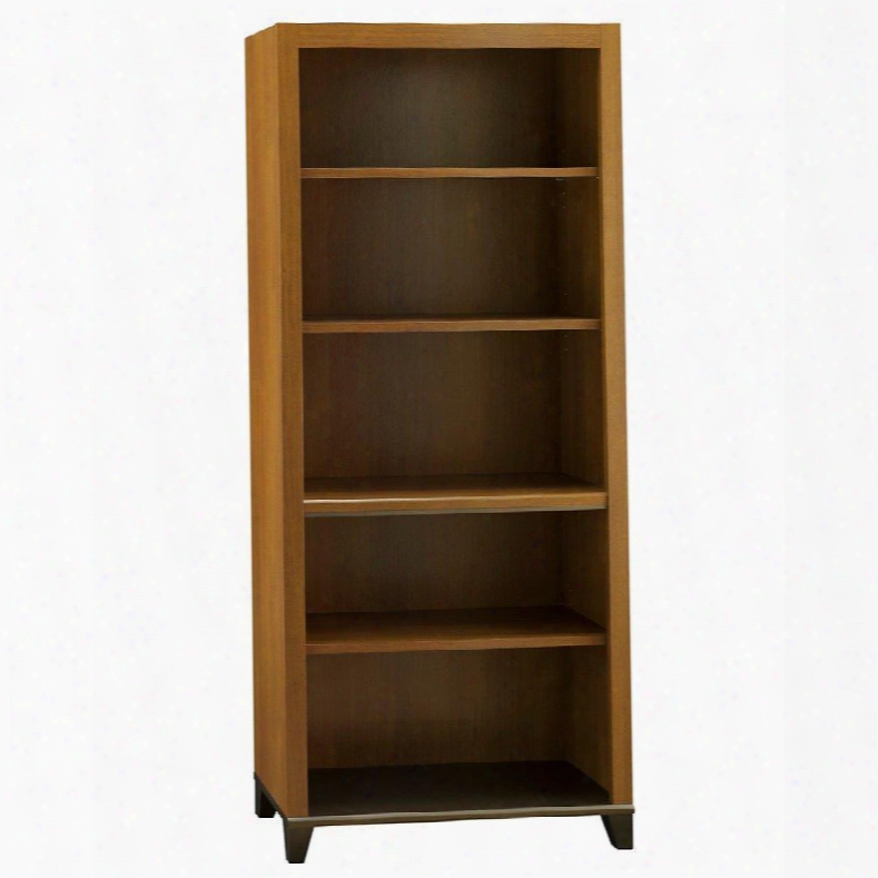 Pr67365 Achieve Collection 5-shelf Boookcase With Adjustable Shelves In Warm  Oak