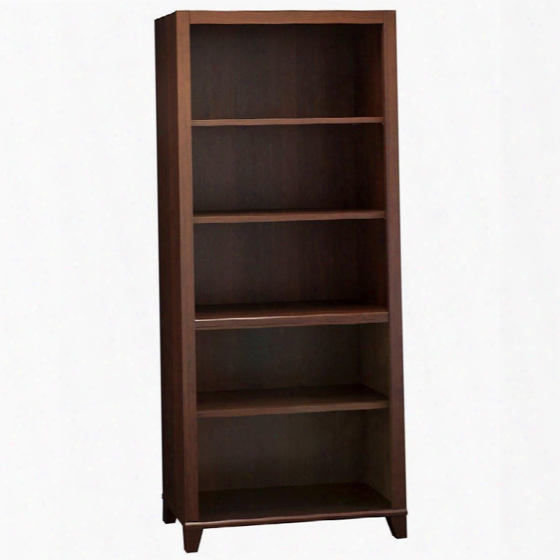 Pr67665 Achieve Collection 5-shelf Bookcase With Adjustable Shelves In Sweet Cherry