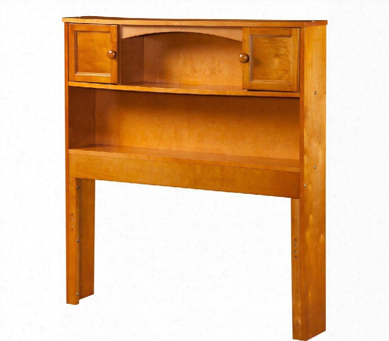 R-185827 43.25" Newport Bookcase Twin Headboard With Eco-friendly Construction Mdf In Caramel