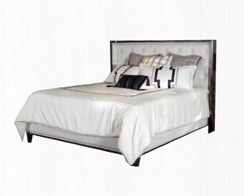 Regent Collection 14bo7023qb 92" Queen Bed Upon Nail Head Trim Fabric Upholstery And Button Tufted Headboard In Akzo Nobel