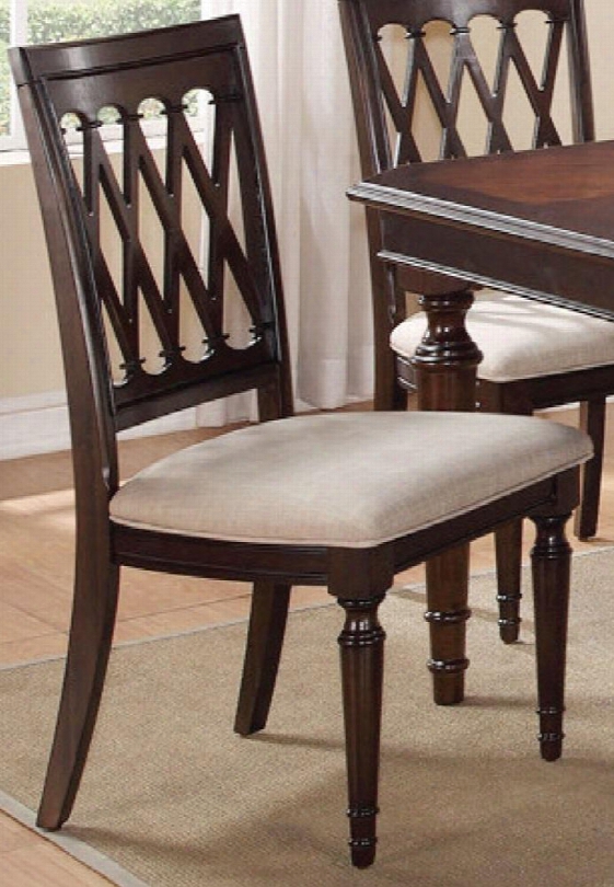 Sophia Sopchr Dining Chair With Fabric Upholstered Seat Piped Stitching Turned Legs And Molding