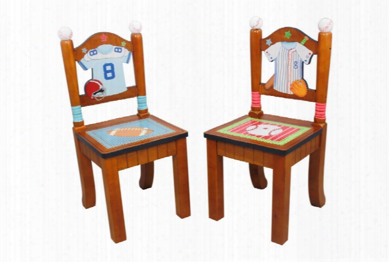 Td-0022a/2 Fantasy Fields - Lil' Sports Fan Set Of 2