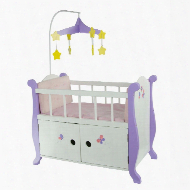 Td-0206a Teamson Kids - Little Princess 18 Doll Furniture - Baby Nursery Bed With