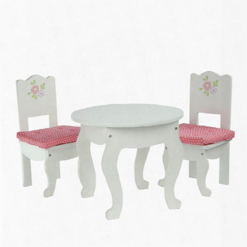 Td-0208a Teamson Kids - Little Princess 18 Doll Furniture - Table & 2 Chairs