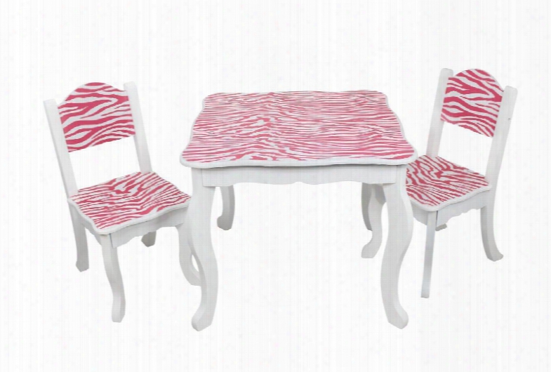 Td-11666b Teamson Kids - Zebra Table & Chair