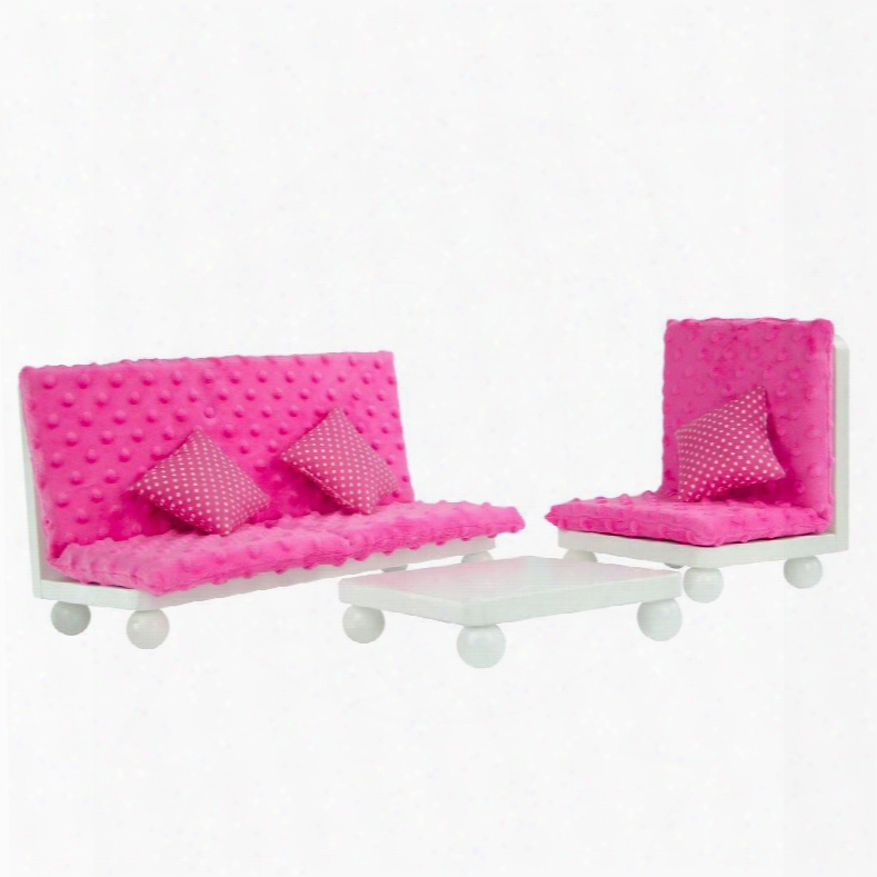 Td-11930a/b Teamson Kids - Little Princess 18 Doll Furniture - Pink Lounge