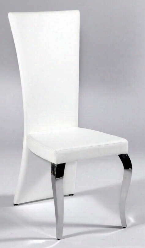 Teresa-sc-rct-wht Teresa Dining Transitional Rectangular High Back Side Chair -