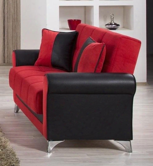 Urban Style Collection Uslstr 63" Convertible Love Seat With Matching Pilows Polished Metal Feet Tufted Detailing And Piped Stitching In Black And Truva