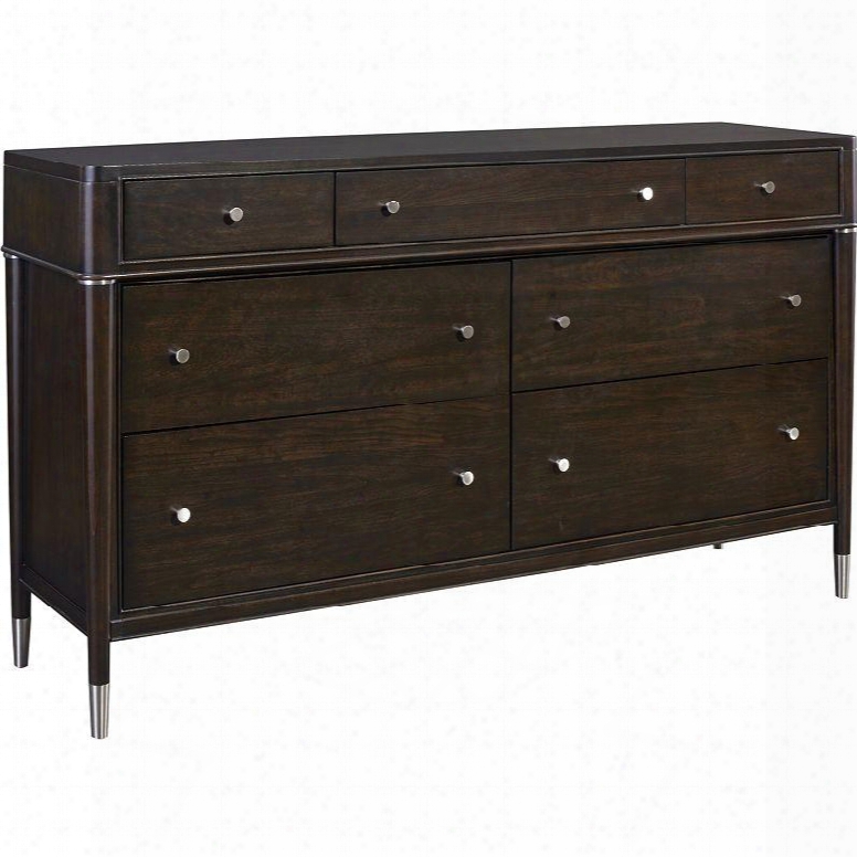 Vibe 4257-230 66" Wide 7-drawer Dresser With Drop Front On The Top Center Drawer Sliding Jewelry Tray And Cedar Lined Bottom Drawers In