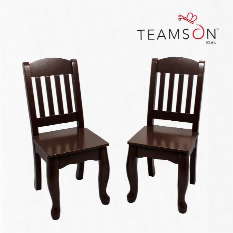 W-8689e Teamson Kids - Windsor Rectangular Table & Set Of 2 Chairs -