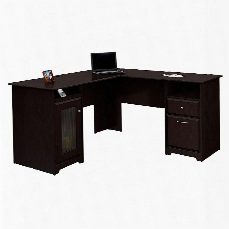 Wc31830-03k Cabot Collection 60"w L-desk In Espresso Oak