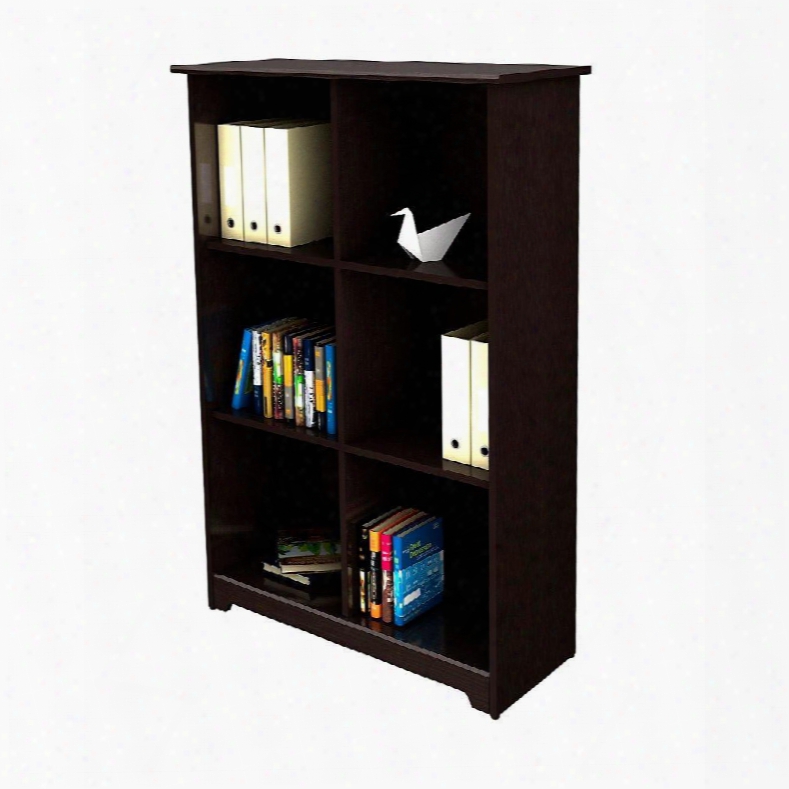 Wc31865-03 Cabot Collection 6-cube Bookcase In Espresso Oak