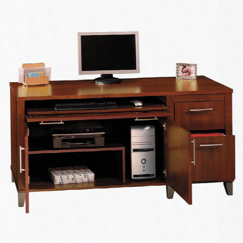 Wc81729k Somerset 60" Computer Credenza In Hansen Cherry