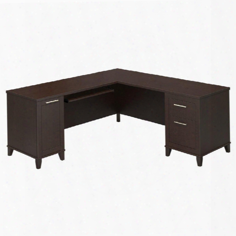 Wc81810k Somerset 71" L-desk In Mocha Cherry