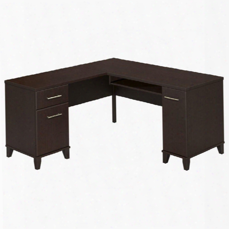 Wc81830k Somerset 60" L-desk In Mocha Cherry