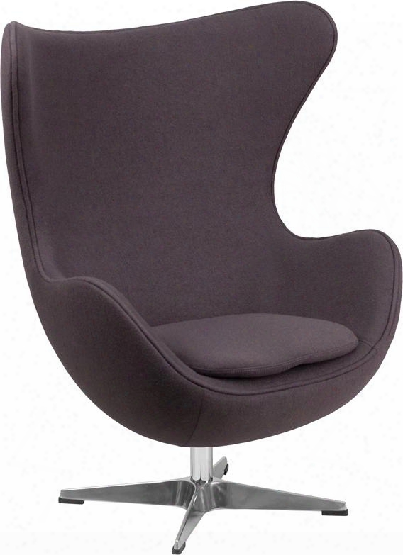 Zb-18-gg Gray Wool Fabric Egg Chair With Tilt-lock