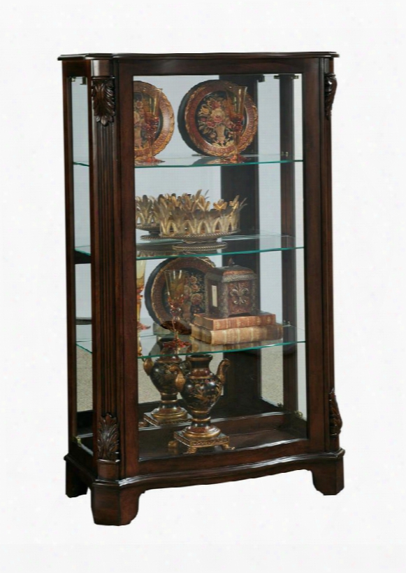 21429 Brown Mantel Curio Wood