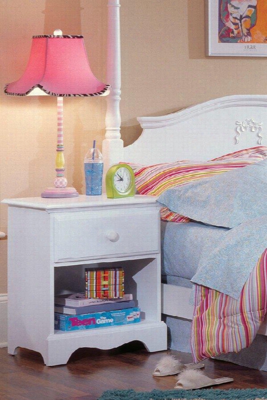 412100 Nightstand - 1 Drawer In White