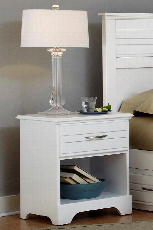 512100 Nightstand - 1 Drawer In White