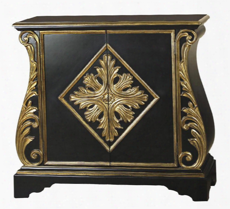 675066 Black/gold Accent Chest Painted