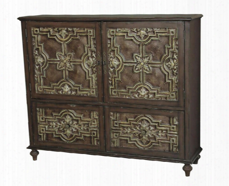 675068 Dark Brown Credenza Dark - Wood