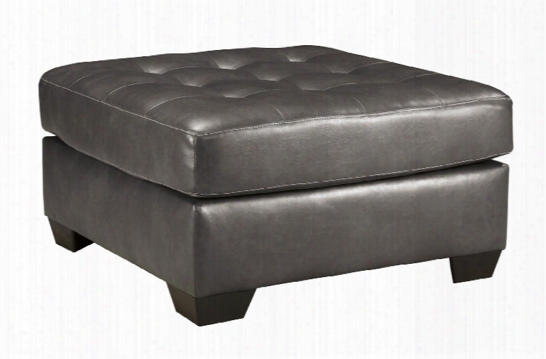 Alliston Collection 2010208 35" Oversized Accent Ottoman With Durablend Upholstery Tapered Block Feet Tufted Detailing And Contemporary Style In