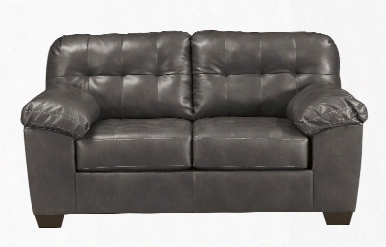 Alliston Collection 2010235 71&quoot; Loveseat With Durablend Upholstery Plush Padded Arms Tufted Detailing And Contemporary Style In