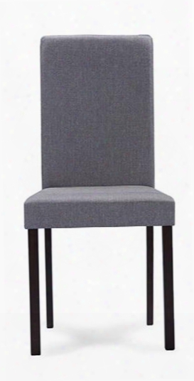 Baxton Studio Andrew Dining Chair-grey Fabric With Foam Cushioning Wooden Legs And Fabric