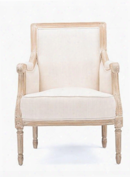 Baxton Studio Ass500mi Cg4 Chavanon French Accent Chair With Polyurethane Foam Cushions Distressed Mindi Wood Frame And Fabric Upholstyery In Light