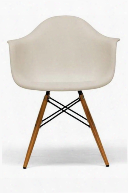 Baxton Studio Dc-866-beige Pascal Mid-century Modern Shell Chair With Tapered Legs Steel Hardware Molded Plastic Shell Seat And Non-marking