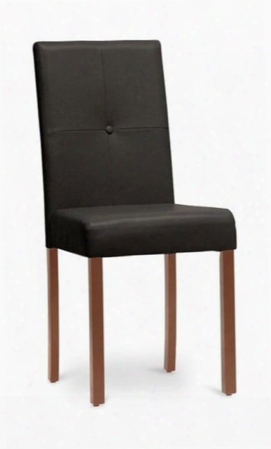 Baxton Studio Idac-012-sc-dark Brown Curtis Modern Dining Chair With Wooden Legs Solid Wood Frame Polyurethane Foam Cushioning And Faux Leather Upholstery In