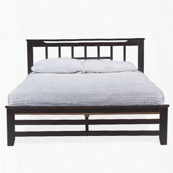 Baxton Studio Sb303-twin Bed-wenge Aperta Platform Bed With Mission-style Design And Solid Rubber Wood