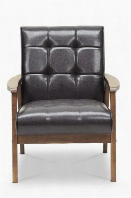 Baxton Studio Togo Cc-109-541 Mid-century Masterpieces Club Chair With Higgh-density Polyurethane Foam Cushioning Dense Rubberwood Construction And Faux