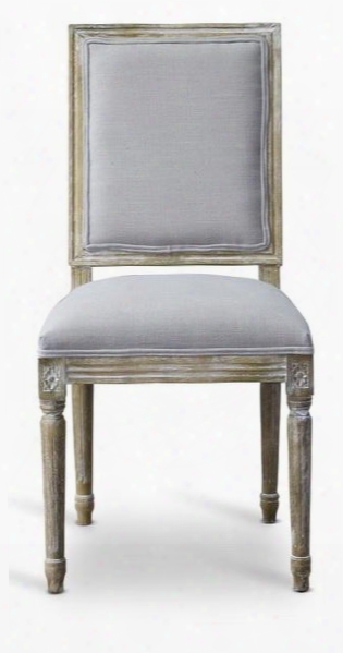 Baxton Studio Tsf-9304-beige-cc Clairette French Accent Chair With Polyurethane Foam Cushions Distressed Birch Frame And Fabric