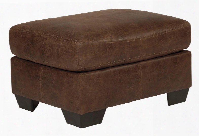 Bladen Collection 1200014 30" Ottoman With Faux Leather Uphostery Stitched Detailing Block Feet And Contemporary Style In