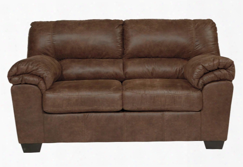 Bladen Collection 1200035 69" Loveseat With Faux Leather Uphostery Stitched Detailing Plush Padded Arms Split Back Cushion And Contemporary Style In