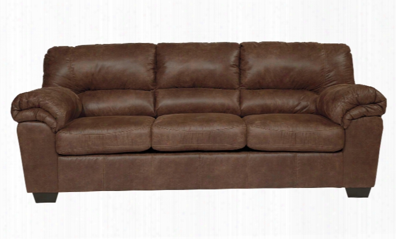 Bladen Collection 1200038 90" Sofa With Faux Leather Uphostery Stitched Detailing Plush Padded Arms Split Back Cushion And Contemporary Style In