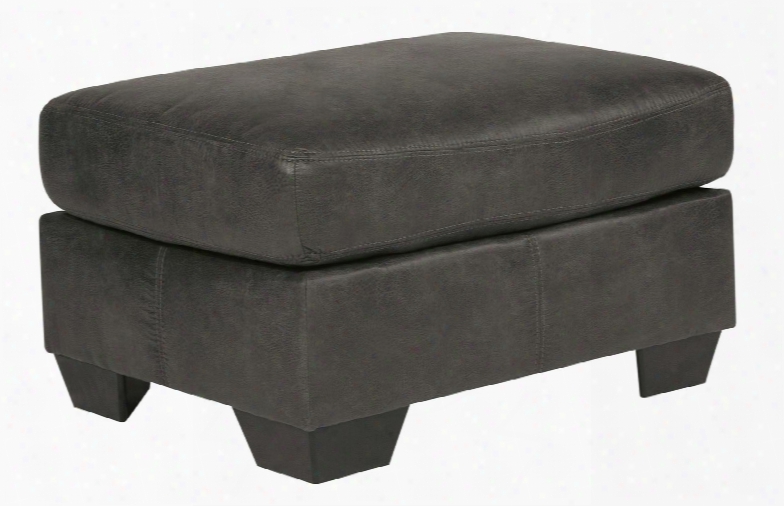 Bladen Collection 1200114 30" Ottoman With Faux Leather Uphostery Stitched Detailing Block Feet And Contemporary Style In