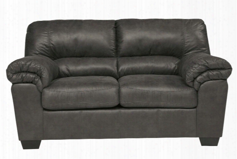 Bladen Collection 1200135 69" Loveseat With Faux Leather Uphostery Stitched Detailing Plush Padded Arms Split Back Cushion And Contemporary Style In