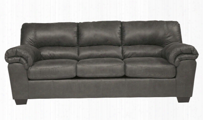 Bladen Collection 1200138 90" Sofa With Faux Leather Uphostery Stitched Detailing Plush Padded Arms Split Back Cushion And Contemporary Style In