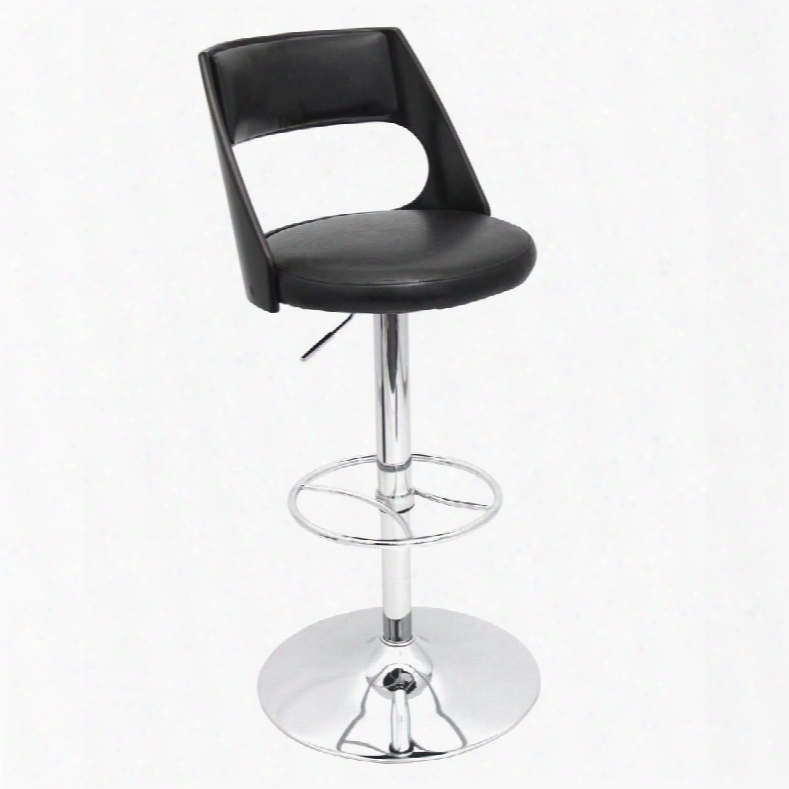 Bs-jy-prs Wg+bk Presta Height Adjustablemid-century Modern Barstool With Swivel In Wenge And