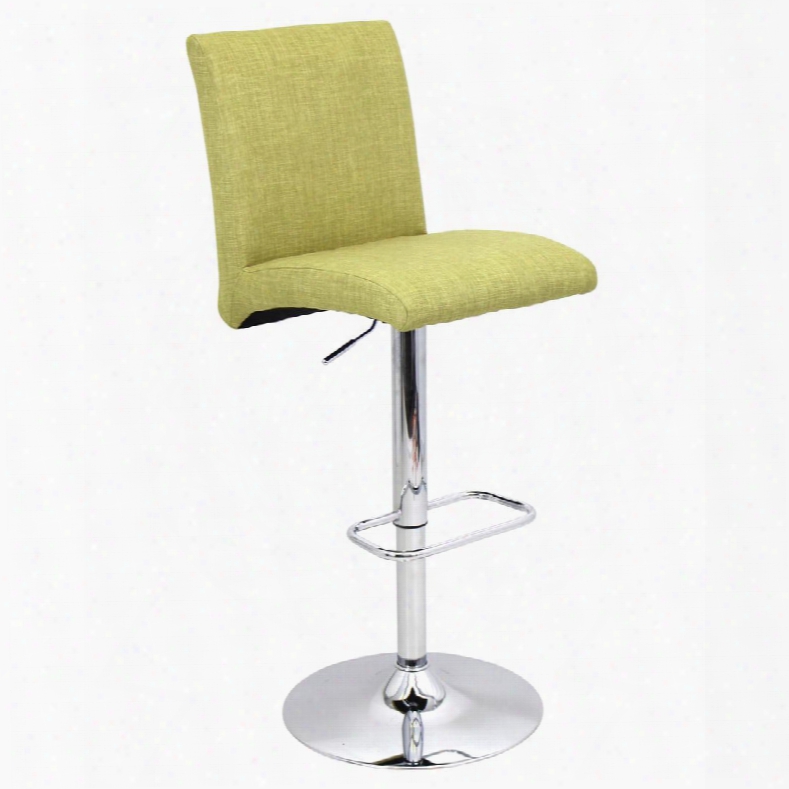Bs-jy-tnt Gn Tintori Height Adjustable Contemporary Barstool With Swivel In