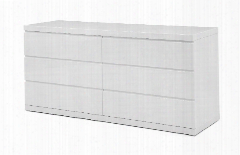 Dr1207d-wht Anna Dresser Double High Gloss